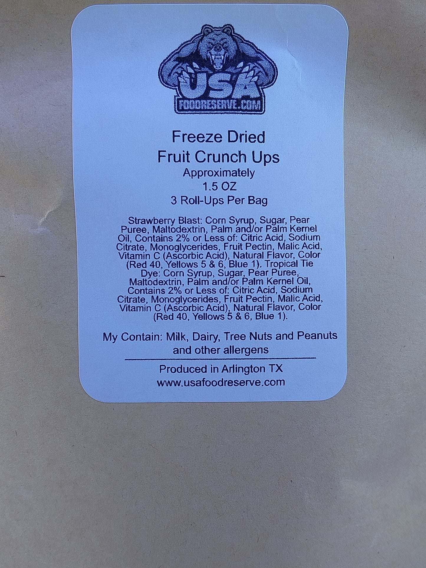 Freeze Dried Fruit Crunch-Ups